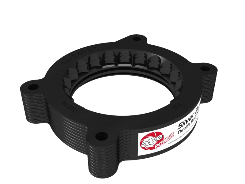aFe 2020 Vette C8 Silver Bullet Aluminum Throttle Body Spacer / Works With Factory Intake Only - Blk thumbnail 4