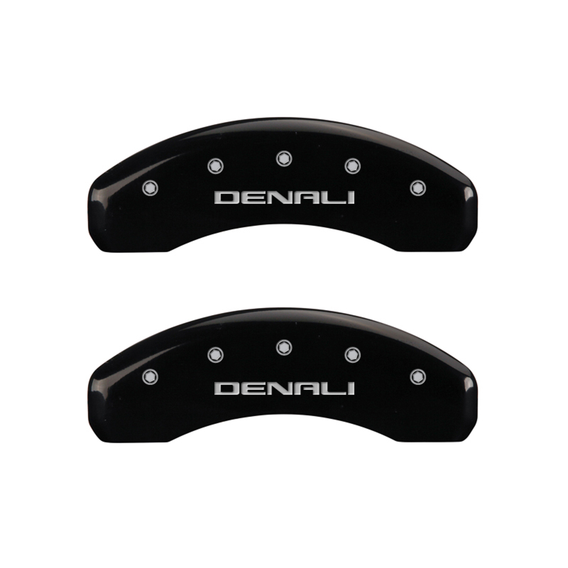 MGP 4 Caliper Covers Engraved Front & Rear Denali Black Finish Silver Char 2017 GMC Canyon thumbnail 6