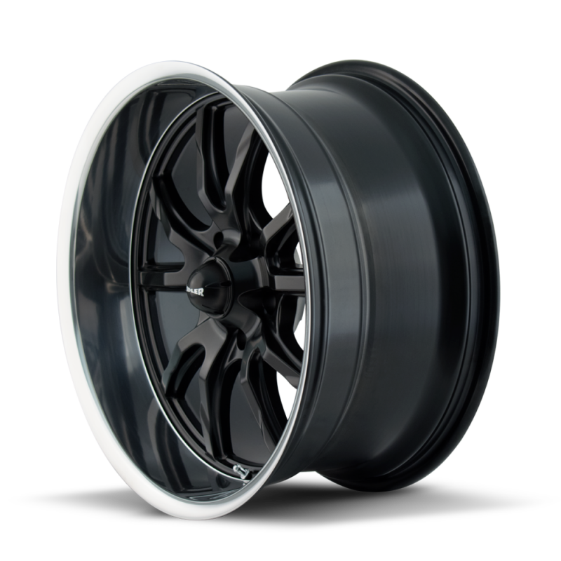 Ridler 650 18x8 / 5x114.3 BP / 0mm Offset / 83.82mm Hub Matte Black Polished Wheel