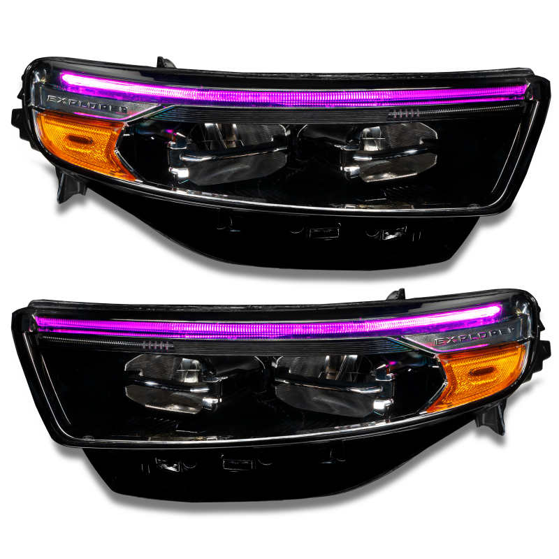 Oracle 20-22 Ford Explorer Dynamic RGB Headlight DRL Upgrade Kit - ColorSHIFT - Dynamic thumbnail 9