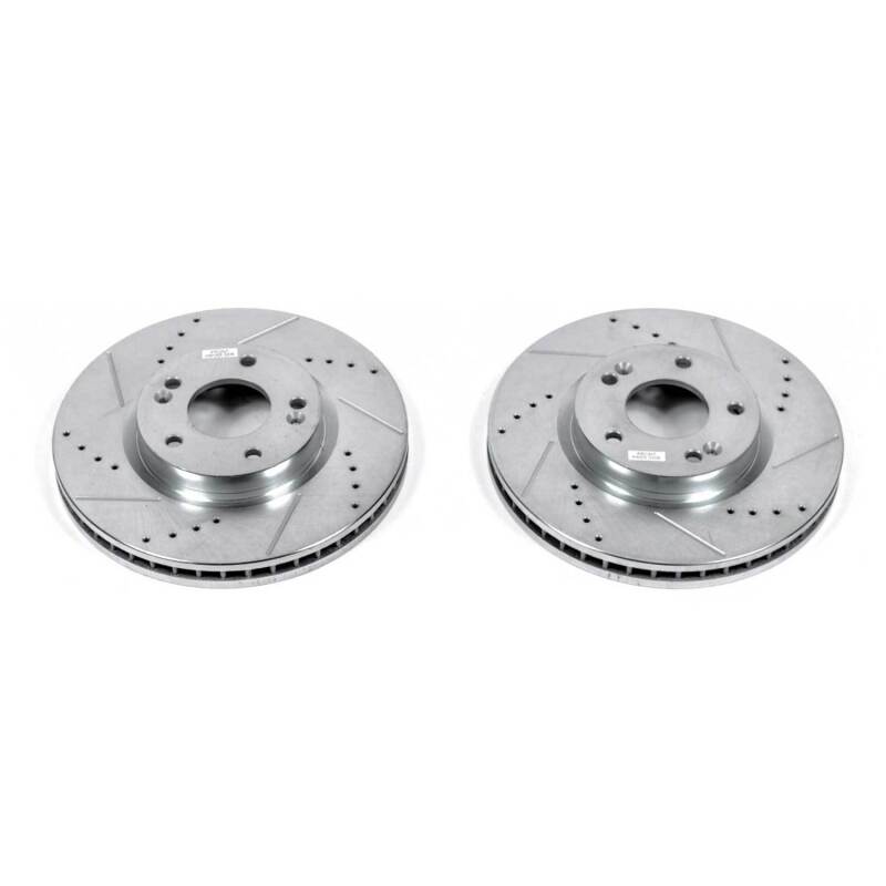 Power Stop 07-09 Hyundai Santa Fe Front Evolution Drilled & Slotted Rotors - Pair thumbnail 2