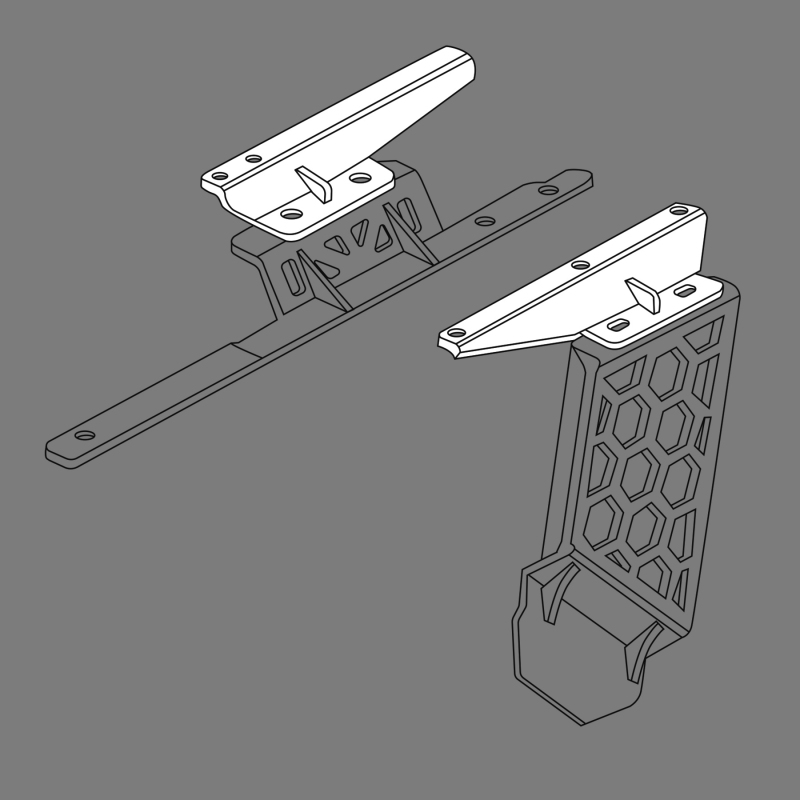 Go Rhino 19-22 Jeep Wrangler JLU SRM Roll Bar Mount Kit - Tex. Blk thumbnail 9