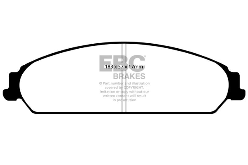 EBC 13-14 Chrysler 200 3.6 Redstuff Front Brake Pads thumbnail 3