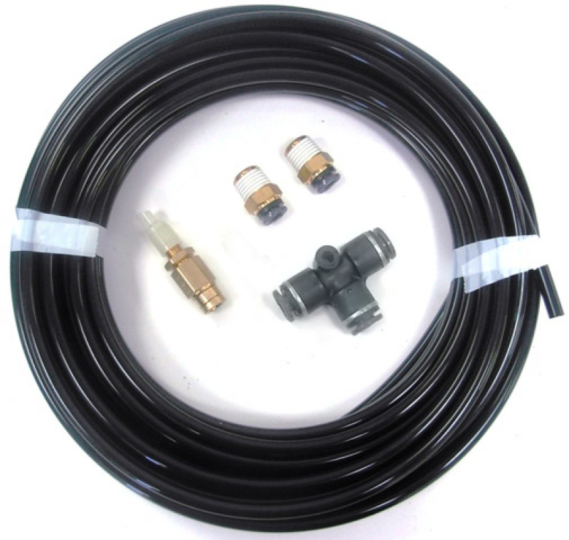 Inflation kit with 30ft. 1/4" airline, 2 1/4" npt straights, 1 T and 1 schrader.