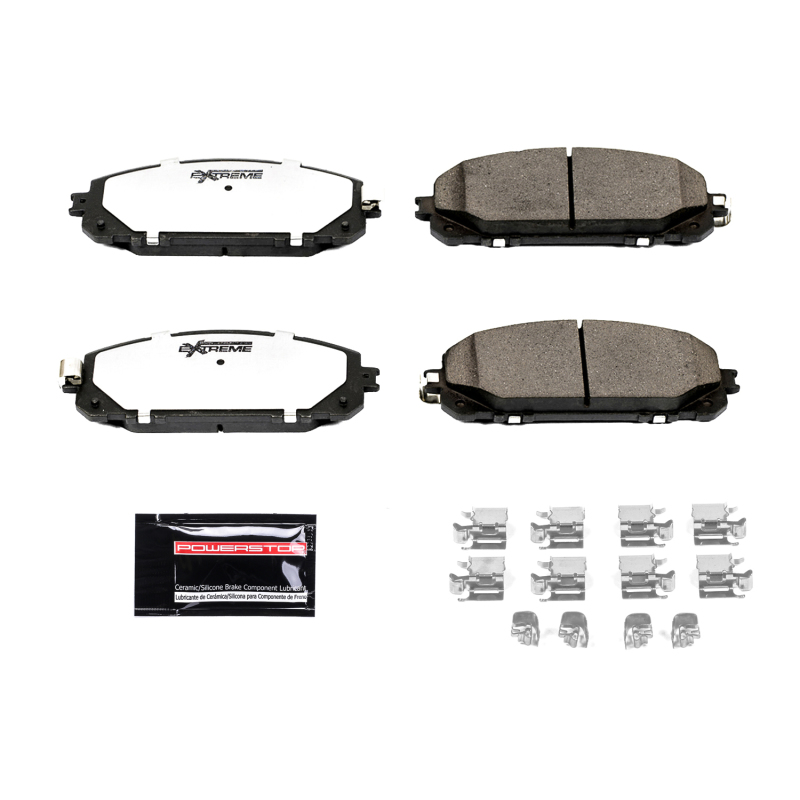 Power Stop 14-15 Jeep Cherokee Front Z36 Truck & Tow Brake Pads w/Hardware thumbnail 2