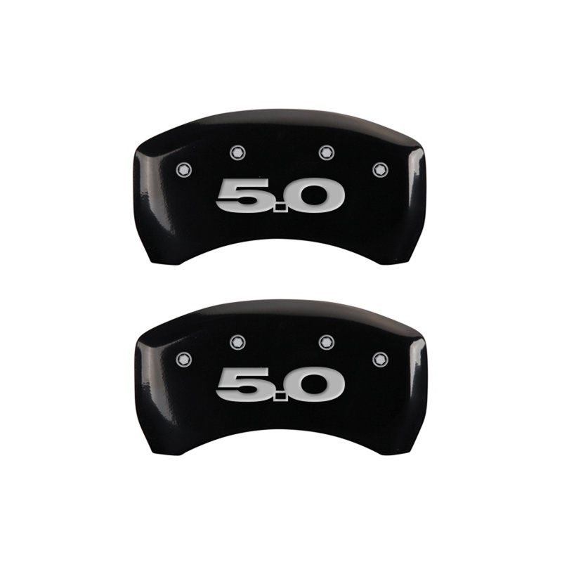 MGP Rear set 2 Caliper Covers Engraved Rear 50 Black finish silver ch thumbnail 3