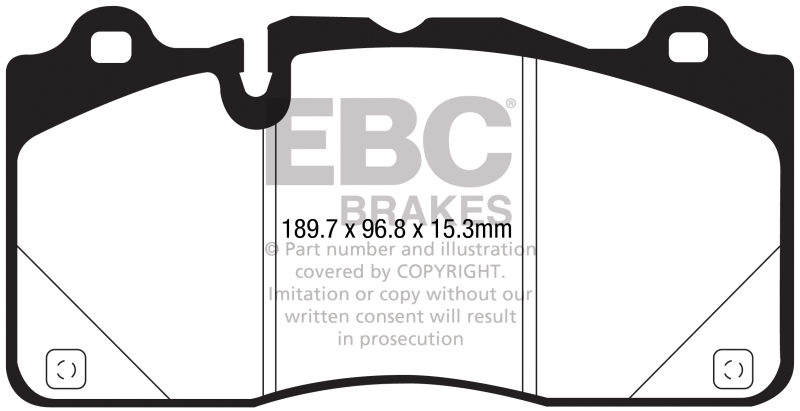 EBC 2016+ Cadillac CTS-V 6.2L Supercharged Yellowstuff Front Brake Pads thumbnail 4