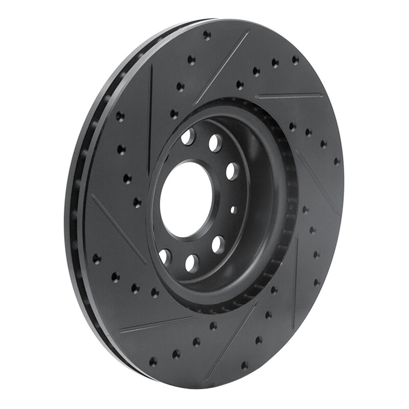 DFC 05-25 Audi TT Front Right Drilled & Slotted Black Brake Rotor thumbnail 4