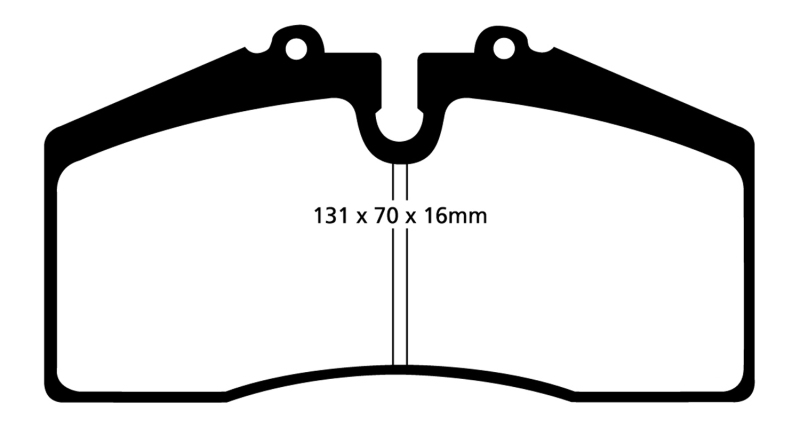 EBC 05+ Ford Saleen Mustang Brembo front calipers Yellowstuff Front Brake Pads thumbnail 2