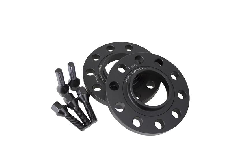 ISC Suspension BMW 5x120 Hub Centric (72.6 Hub Bore) Wheel Spacers 15mm Black (Pair)