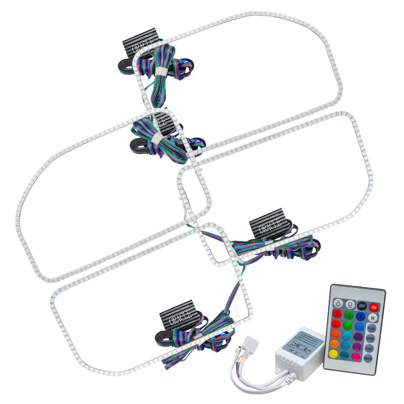 Oracle Ford F250/350 11-16 Halo Kit (Square Ring Design) - w/ Simple Controller thumbnail 2