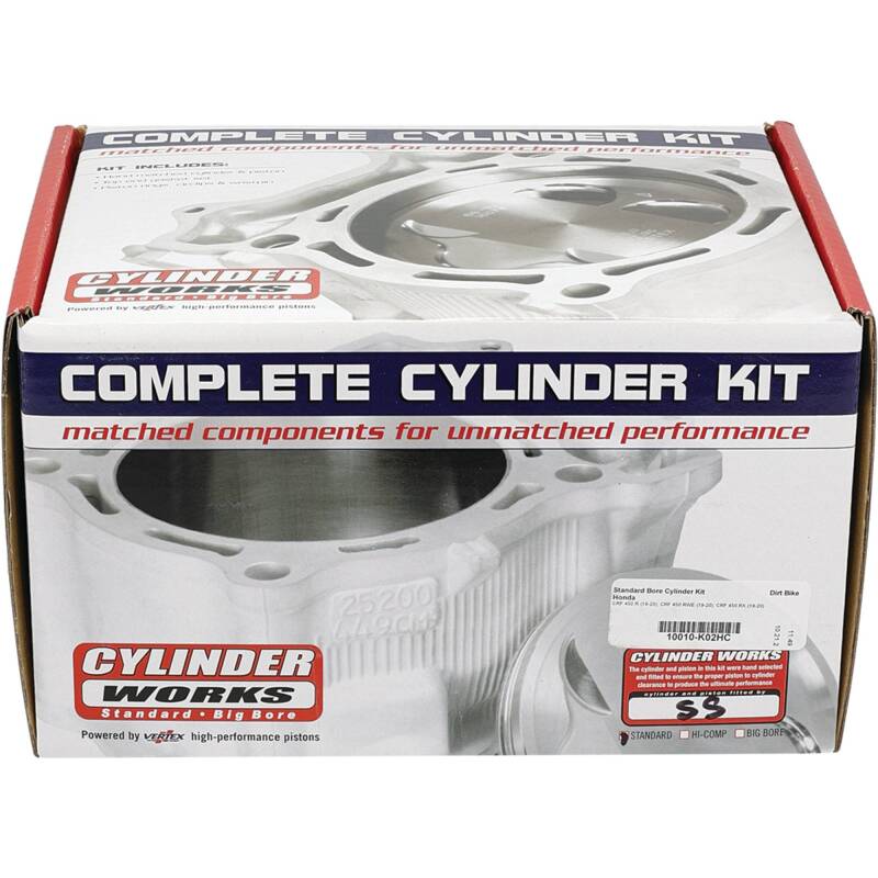 Cylinder Works 19-20 Honda CRF 450 R 450cc Standard Bore High Compression Cylinder Kit 14.4:1 Comp. thumbnail 2
