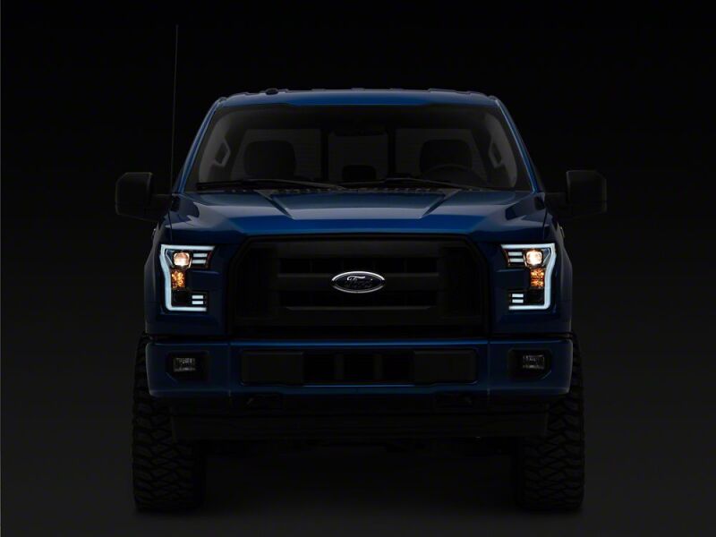 Raxiom 15-17 Ford F-150 Projector Headlights with LED Accent- Chrome Housing- Clear Lens thumbnail 8