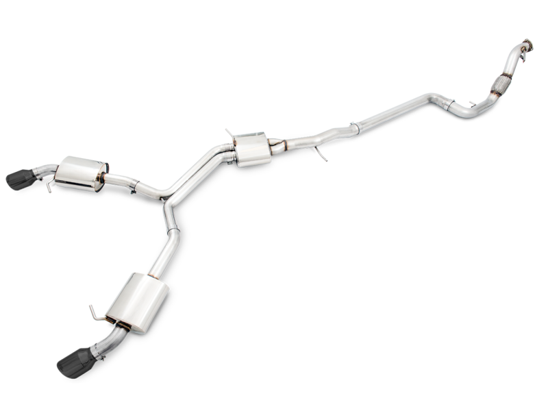 AWE Tuning Audi B9 A4 Touring Edition Exhaust Dual Outlet - Diamond Black Tips (Includes DP) thumbnail 6
