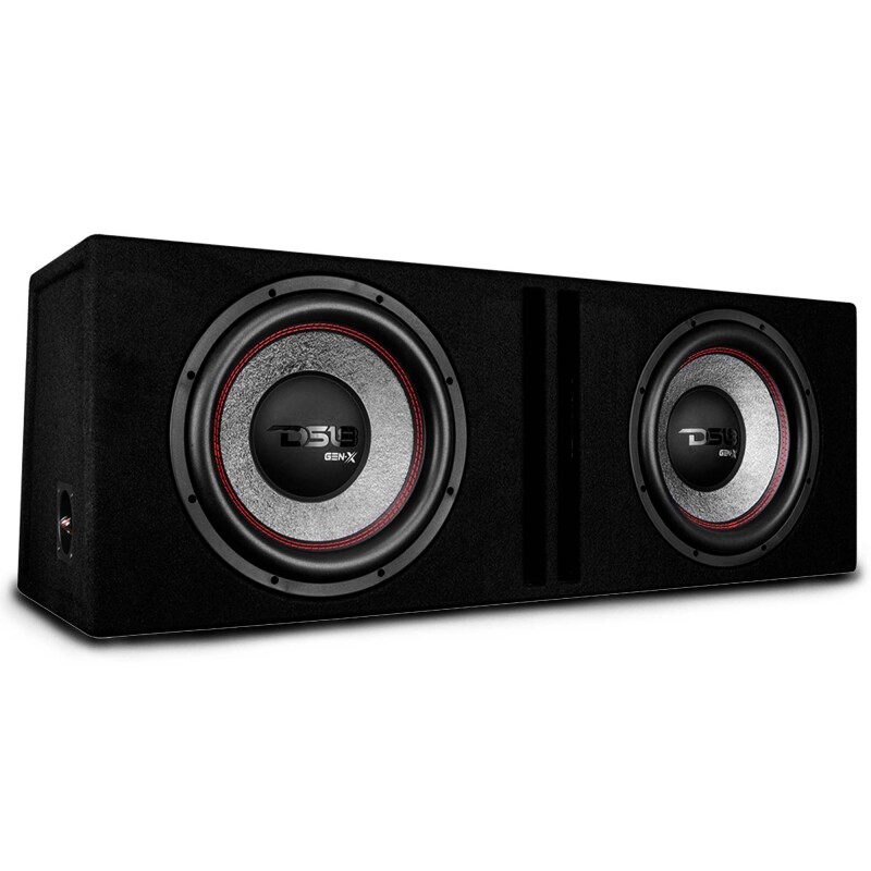 DS18 Dual 12in Loaded 900 Watts RMS 2x GEN-X124D Ported Enclosure Speakers Included thumbnail 8