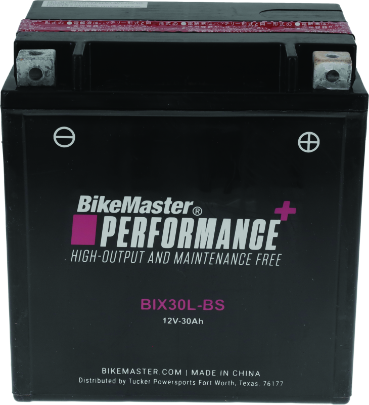BikeMaster BIX30L-BS High-Performance Maintenance Free Battery