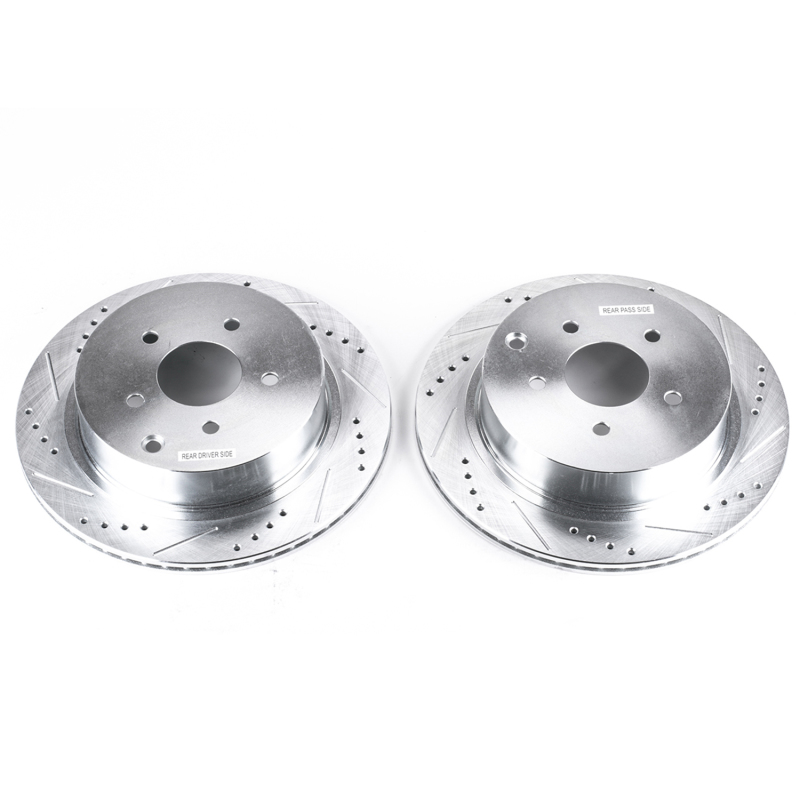 Power Stop 03-12 Infiniti FX35 Rear Evolution Drilled & Slotted Rotors - Pair thumbnail 2
