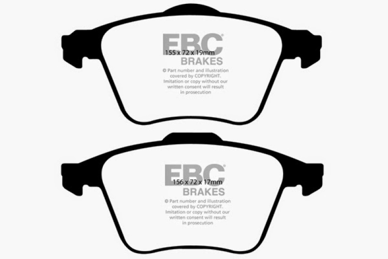 EBC 08-10 Volvo S60 2.5 Turbo T5 Greenstuff Front Brake Pads thumbnail 3