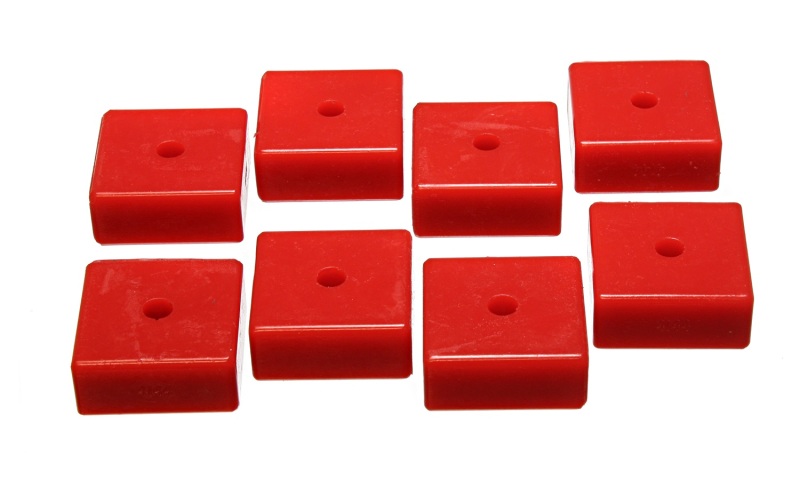 Energy Suspension Pad - Soft - 2-1/16in SQ x 3/8in ID x 15/16in H - Red thumbnail 4