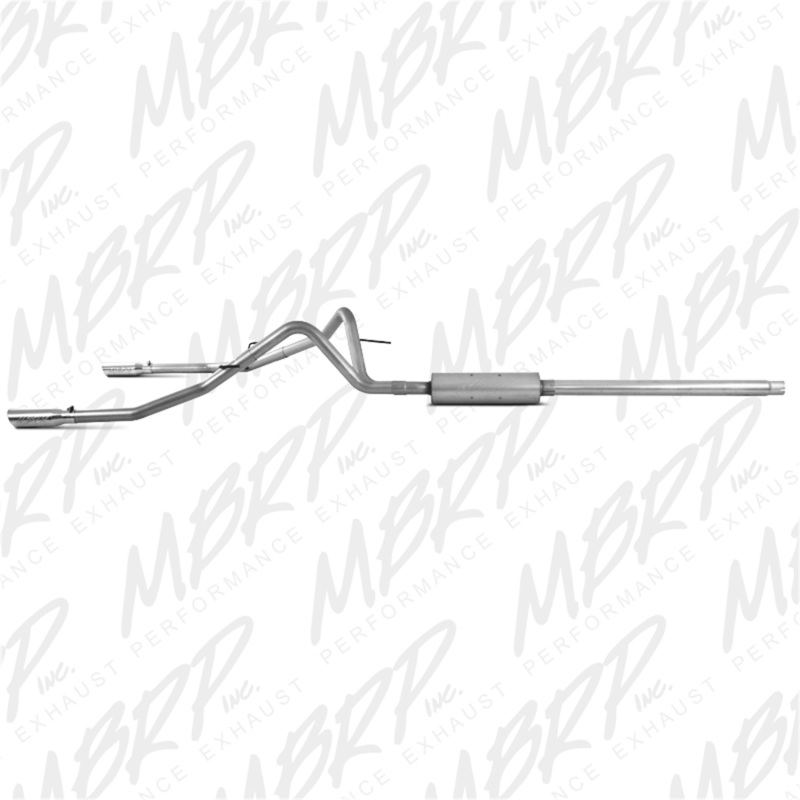 MBRP 2004-2008 Ford F150 4.6/5.4L EC/CC-SB Cat Back Dual Split Rear thumbnail 7