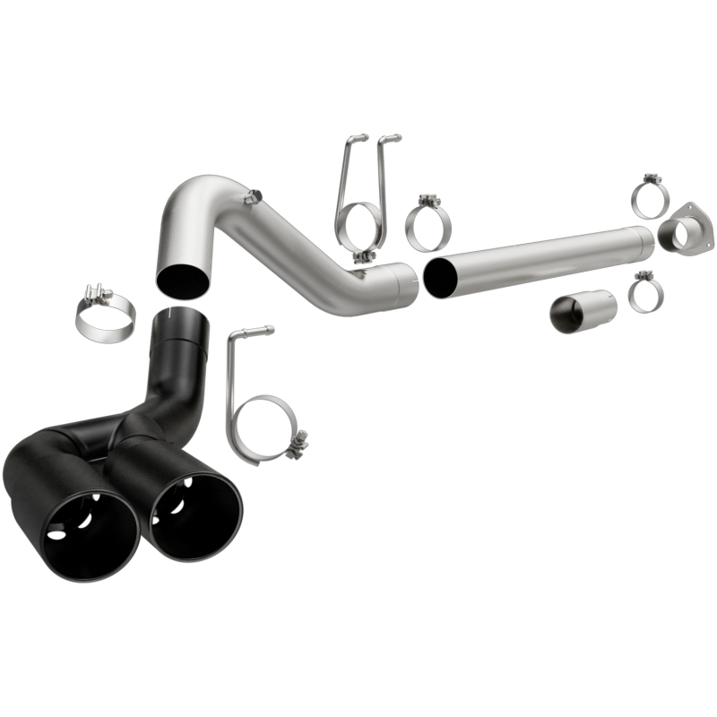 MagnaFlow 08-18 Ford F-250/F-350/F-450 4.6L/6.7 DPF-Back Black 4in Dual Single Rear Exit thumbnail 4