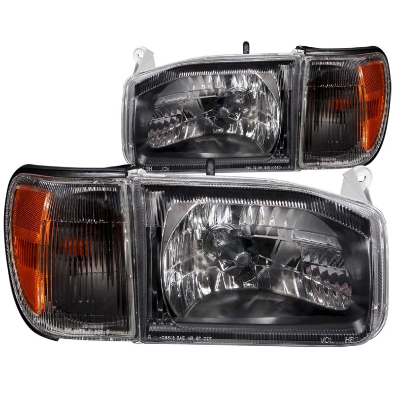 ANZO 1999-2004 Nissan Pathfinder Crystal Headlights Black thumbnail 5