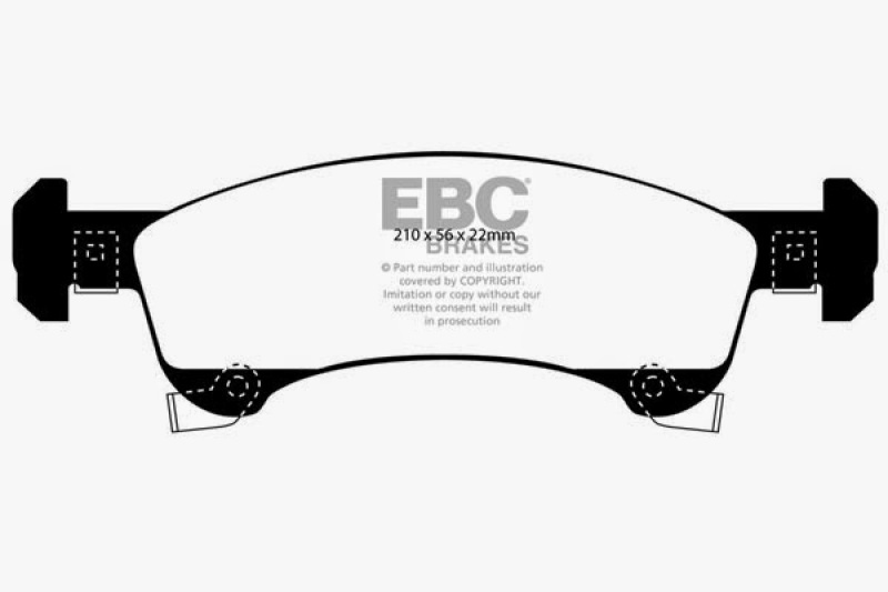 EBC 02-06 Ford Expedition 4.6 2WD Greenstuff Front Brake Pads thumbnail 2
