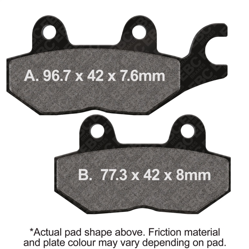 EBC 1993 Triumph Sprint All carb Models Front Right Semi Sintered Long Lasting Street Pad Blend
