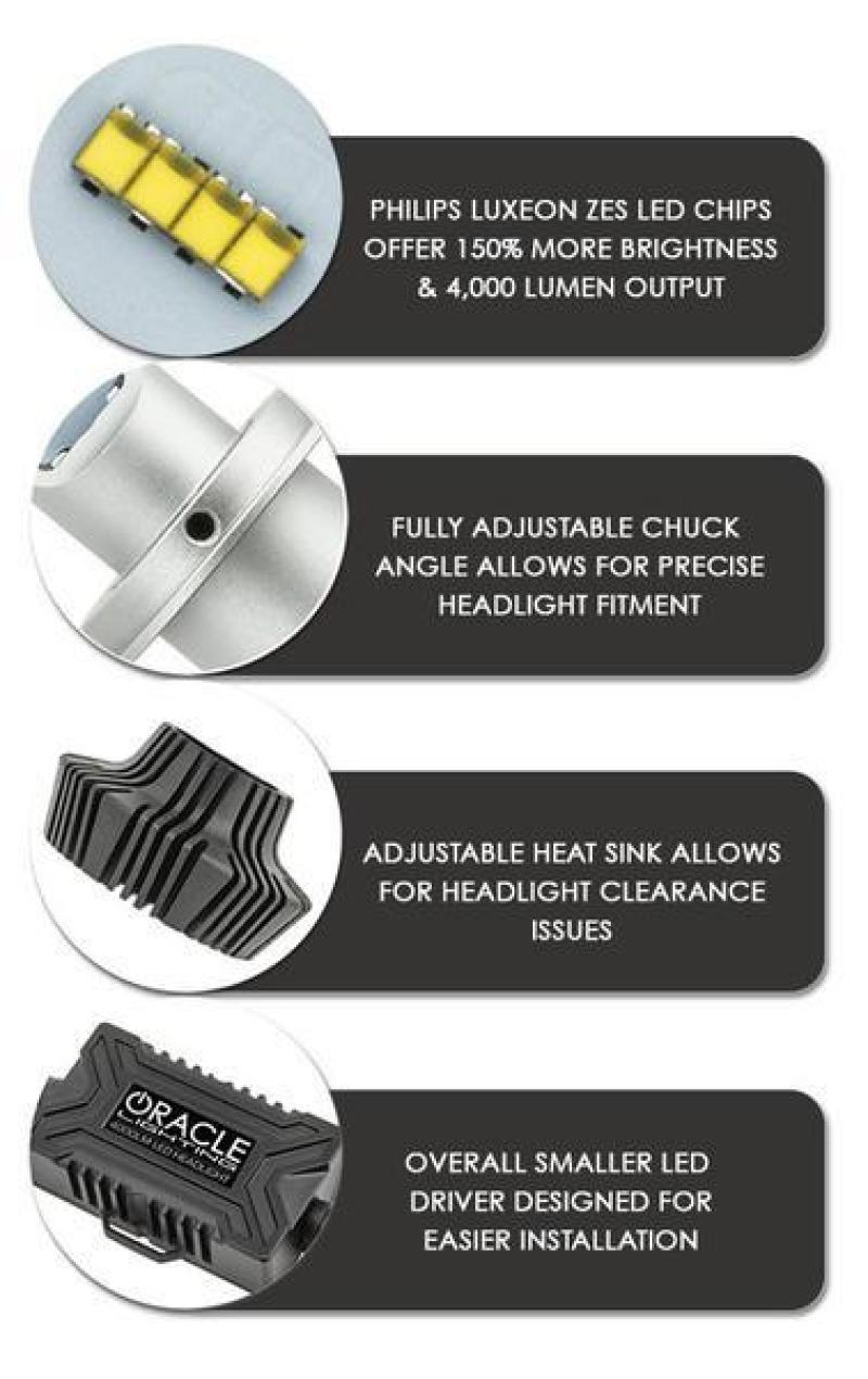 Oracle 880 4000+ Lumen LED Fog Light Bulbs (Pair) - 6000K thumbnail 2