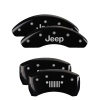 MGP 4 Caliper Covers Engraved Front JEEP Engraved Rear JEEP Grill logo Black finish silver ch thumbnail 8