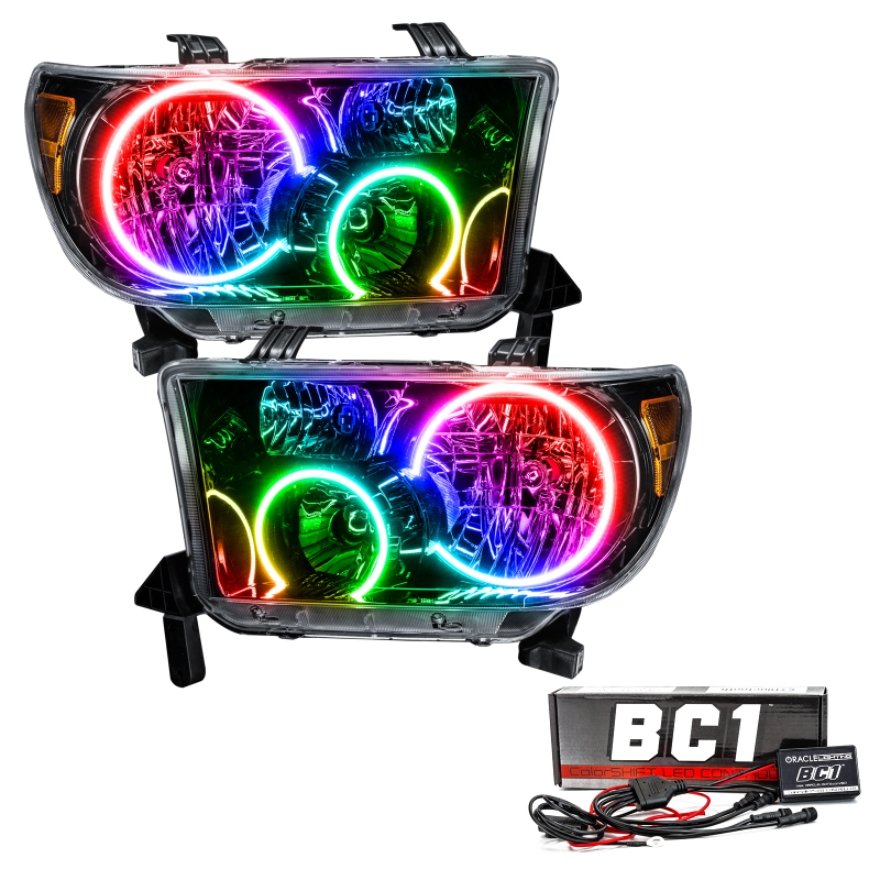 Oracle 07-11 Toyota Tundra Pre-Assembled Headlights - Black Housing - w/ BC1 Controller thumbnail 3