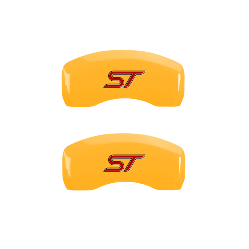 MGP 4 Caliper Covers Engraved Front & Rear No bolts/ST Yellow finish black ch thumbnail 9