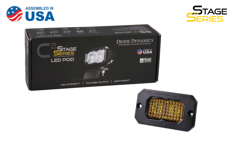 Diode Dynamics Stage Series 2 In LED Pod Pro - Yellow Fog Flush ABL Each thumbnail 7