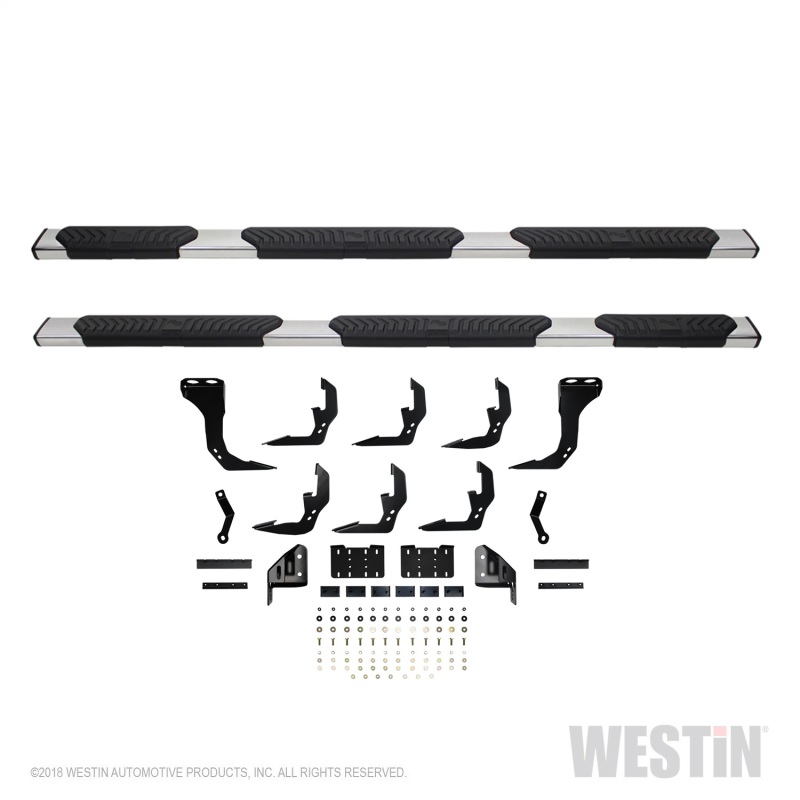 Westin 2019-2026 Chevrolet Silverado/Sierra 1500 Crew Cab (5.5ft) R5 Modular Nerf Step Bars - SS thumbnail 6