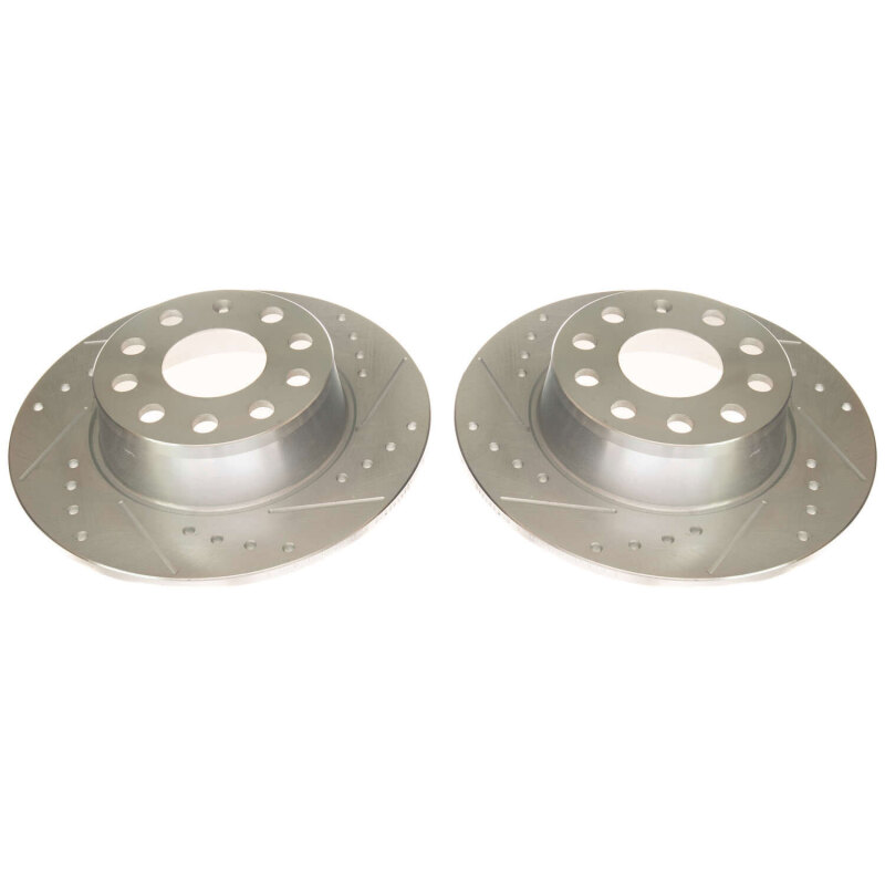 Power Stop 2019 Volkswagen Jetta Rear Evolution Drilled & Slotted Rotors - Pair