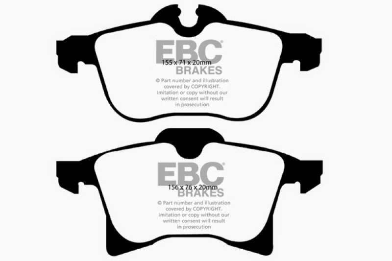 EBC 08-09 Saturn Astra 1.8 Greenstuff Front Brake Pads thumbnail 5
