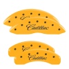 MGP 4 Caliper Covers Engraved Front & Rear Cursive/Cadillac Yellow finish black ch thumbnail 8