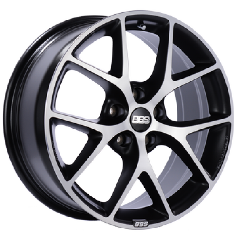 BBS SR 19x8.5 5x108 ET45 Satin Black Diamond Cut Face Wheel -70mm PFS/Clip Required thumbnail 2