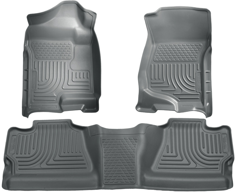 Husky Liners 07-12 Chevy Silverado/GMC Sierra Crew Cab WeatherBeater Combo Gray Floor Liners thumbnail 7