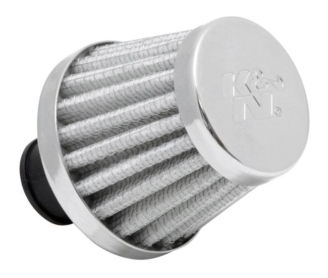 K&N 2in Base OD x .375in Flange ID x 1.75in H Rubber Base Crankcase Vent Filter - White thumbnail 3
