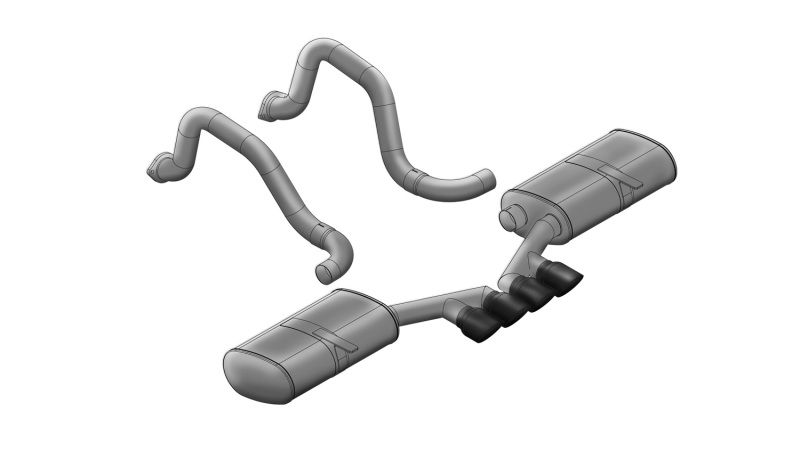 Corsa 1997-2004 Chevrolet Corvette C5 Z06 5.7L V8 Black Sport Axle-Back Exhaust thumbnail 6