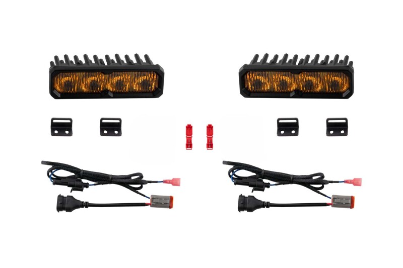 Diode Dynamics 22-26 Toyota Tundra Fog SS6 Pro LED Kit Yellow 3000K