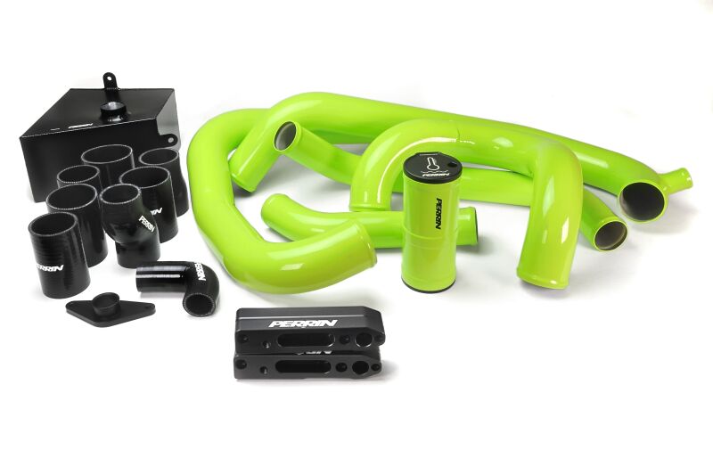 PERRIN 15-21 Subaru STI Front Mount Intercooler Boost Tube Kit - Neon Yellow