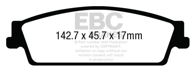 EBC 15+ Gac Yukon XL / Denali XL 1500 Extra Duty Rear Brake Pads thumbnail 3