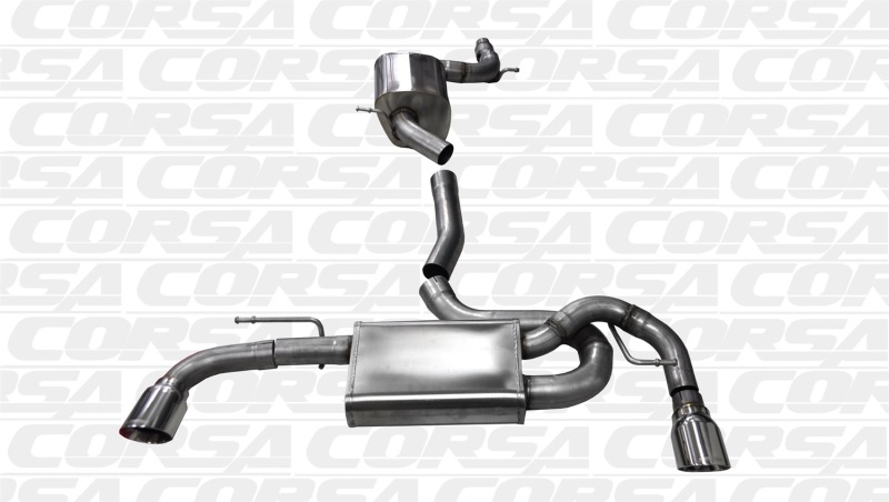 Corsa 2010-2014 Volkswagen GTI Mk6 Polished Touring 3.0in Cat-Back Dual Exit Polished Pro-SeriesTips thumbnail 3