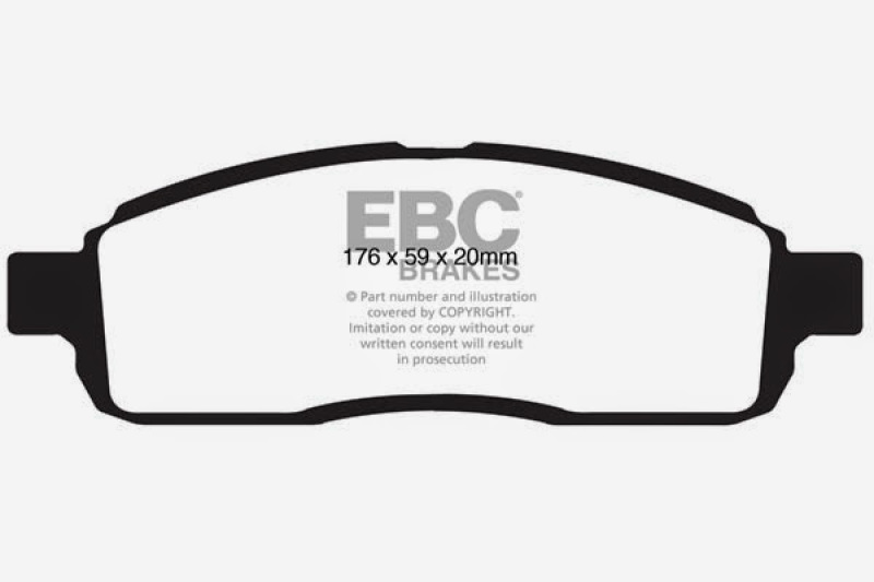 EBC 09 Ford F150 4.6 (2WD) 6 Lug Yellowstuff Front Brake Pads thumbnail 5