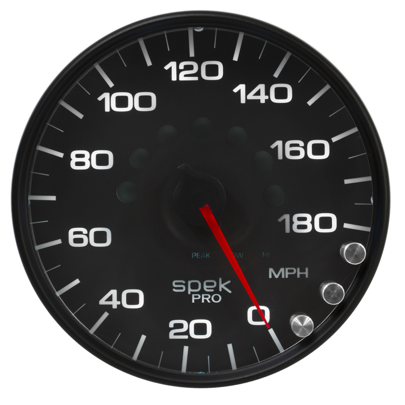 Autometer Spek-Pro Gauge Speedometer 5in 180 Mph Elec. Programmable Black/Black thumbnail 7
