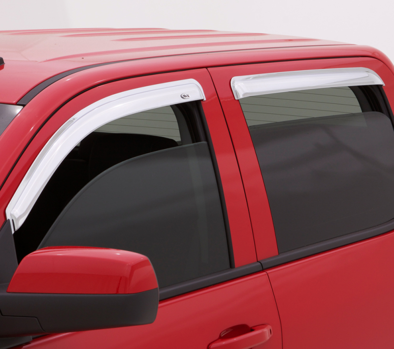 AVS 15-18 Chevy Silverado 2500 Crew Cab Ventvisor Front & Rear Window Deflectors 4pc - Chrome thumbnail 4