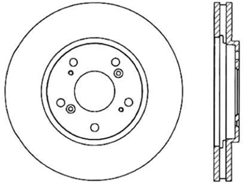 StopTech 91-96 Acura NSX Cryo Slotted Rear Right Sport Brake Rotor
