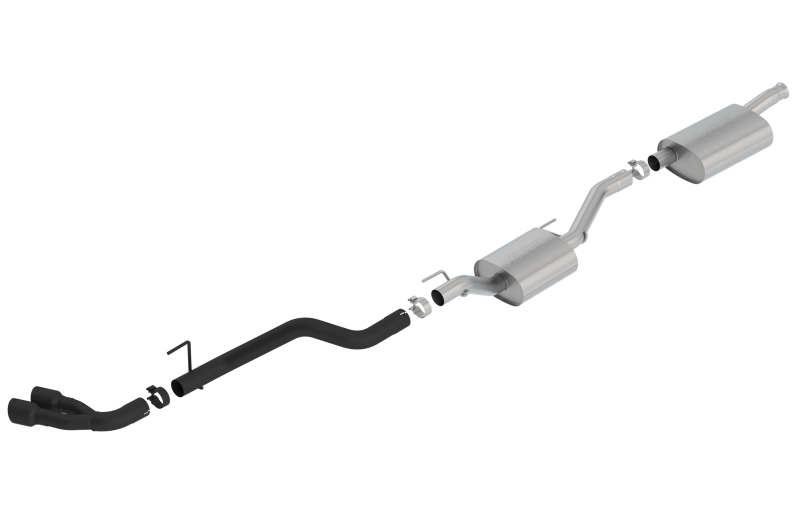 Borla 2020 Jeep Gladiator JT 3.6L V6 AWD Touring Catback w/ Dual Black Tips thumbnail 3